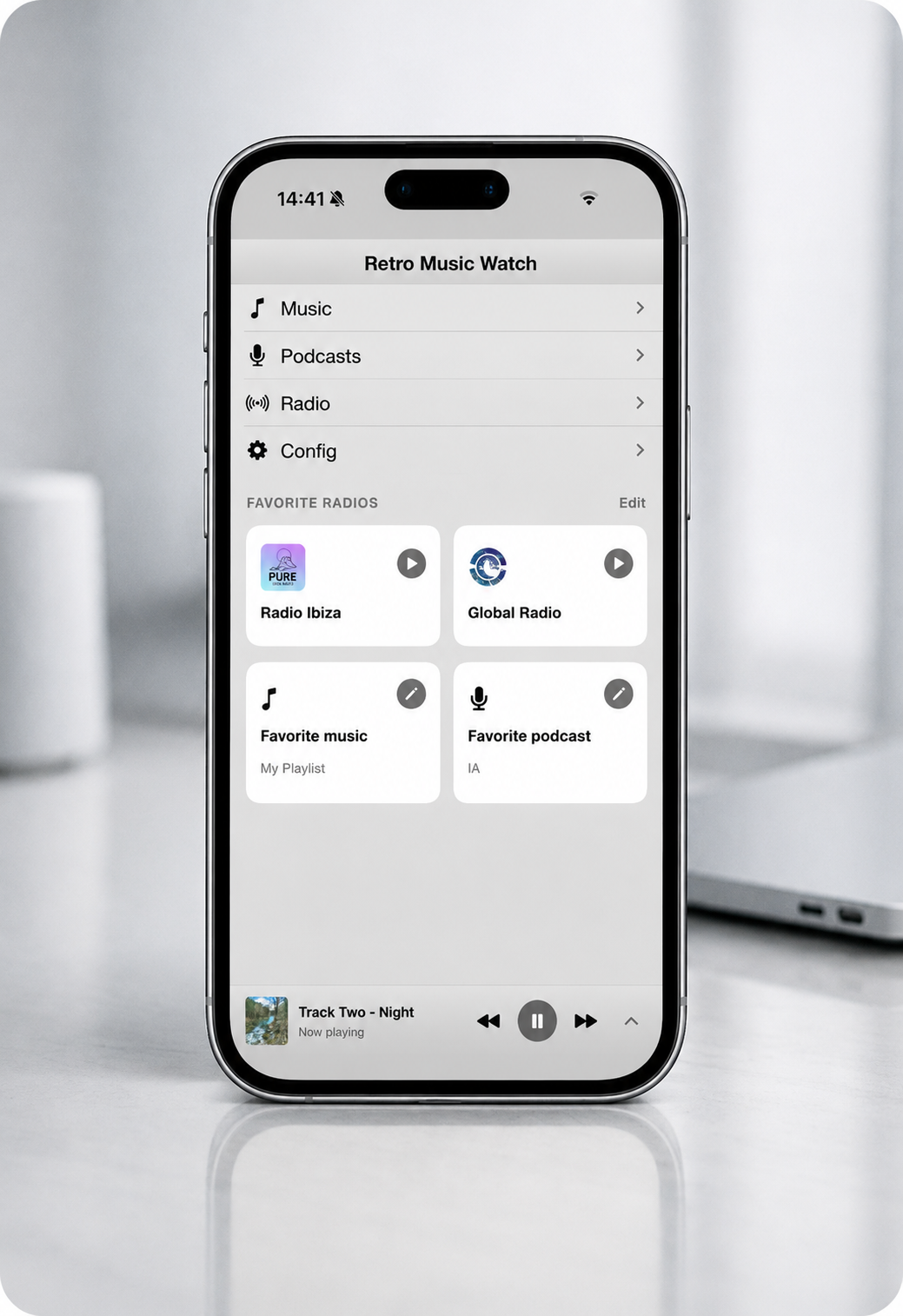 Retro Music Watch en iPhone